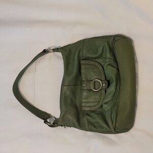 Fossil Green Leather Shoulder Purse